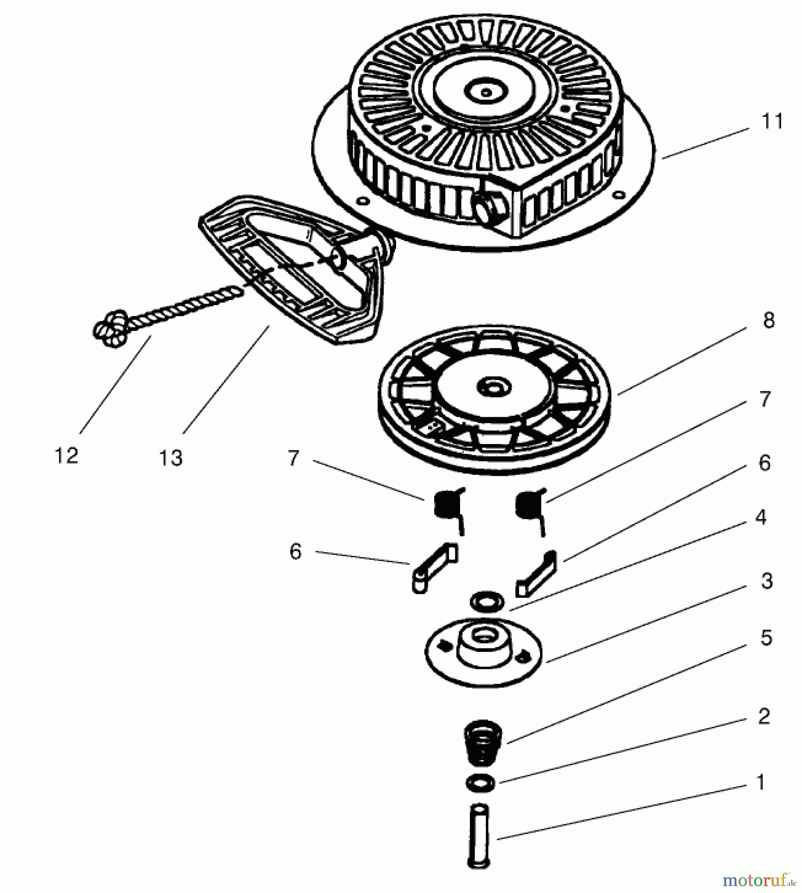  Toro Neu Snow Blowers/Snow Throwers Seite 1 38560 (1028) - Toro 1028 Power Shift Snowthrower, 2002 (220000001-220999999) RECOIL STARTER NO. 590733 (OPTIONAL)