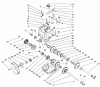 Toro 38560 (1028) - 1028 Power Shift Snowthrower, 2002 (220000001-220999999) Ersatzteile TRACTION GEARCASE ASSEMBLY NO. 66-8030
