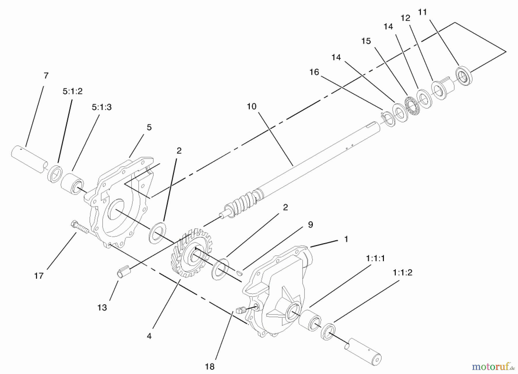 Toro Neu Snow Blowers/Snow Throwers Seite 1 38559 (1028) - Toro 1028 Power Shift Snowthrower, 2004 (240000001-240999999) 28IN AUGER GEARCASE ASSEMBLY PART NO. 74-1561
