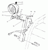 Toro 38559 (1028) - 1028 Power Shift Snowthrower, 2004 (240000001-240999999) Ersatzteile HEADLAMP ASSEMBLY PART NO. 54-9871