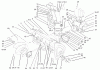 Toro 38560 (1028) - 1028 Power Shift Snowthrower, 2004 (240000001-240999999) Ersatzteile HOUSING AND ENGINE FRAME ASSEMBLY