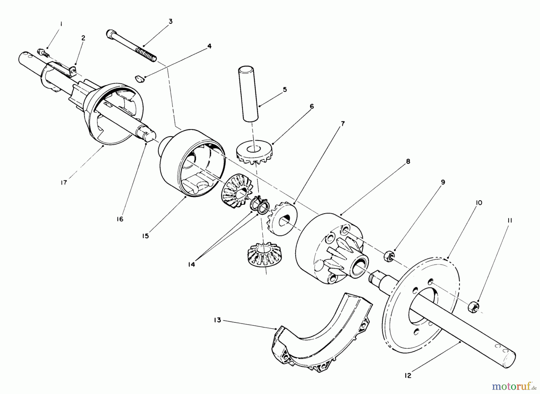 Toro Neu Snow Blowers/Snow Throwers Seite 1 38565 (1132) - Toro 1132 Power Shift Snowthrower, 1989 (9000001-9999999) DIFFERENTIAL KIT MODEL NO. 38038 (OPTIONAL)