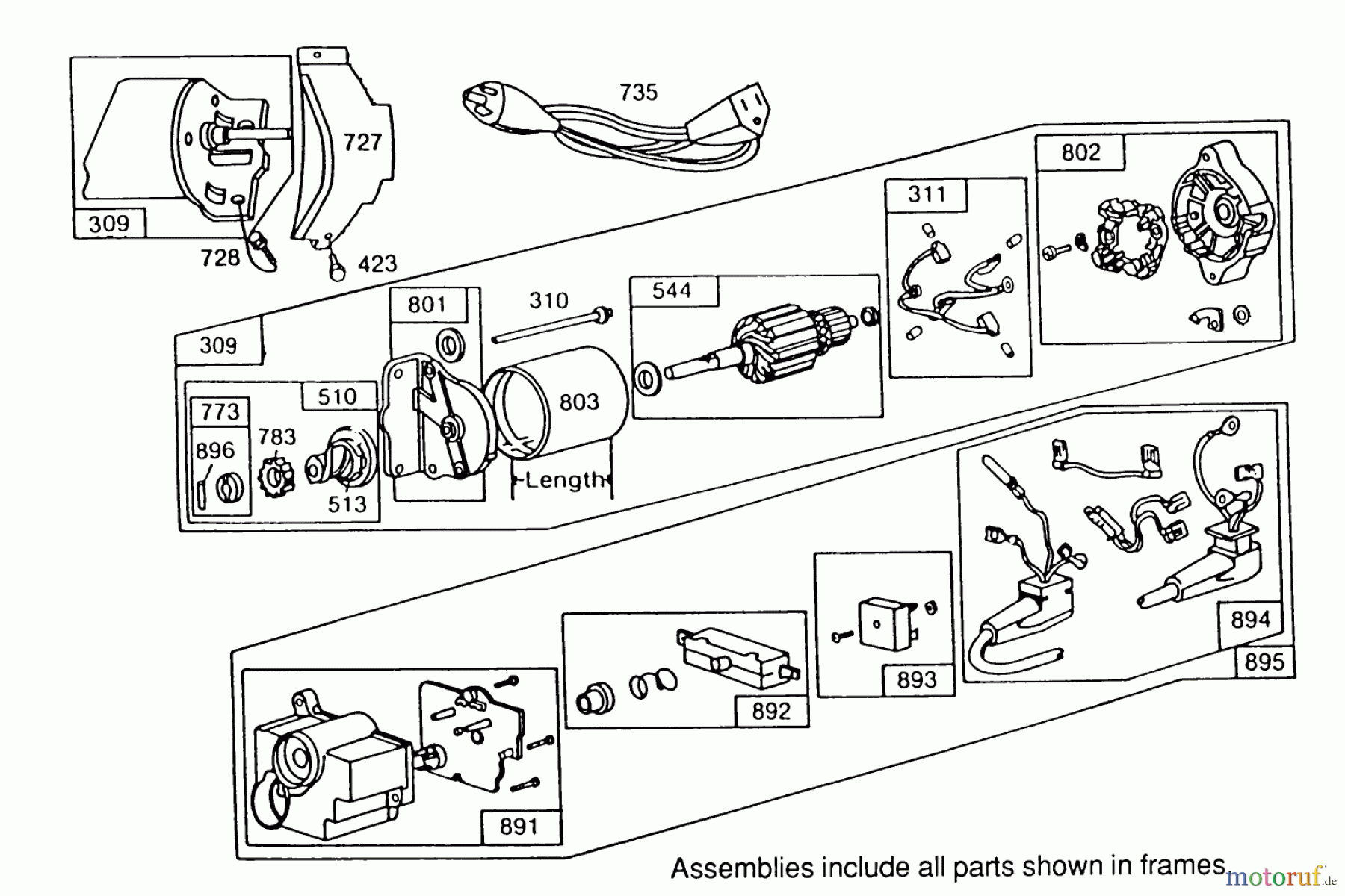 Toro Neu Snow Blowers/Snow Throwers Seite 1 38566 (1132) - Toro 1132 Power Shift Snowthrower, 1990 (0000001-0999999) 120V ELECTRIC STARTER MOTOR NO. 37-4630 (OPTIONAL)