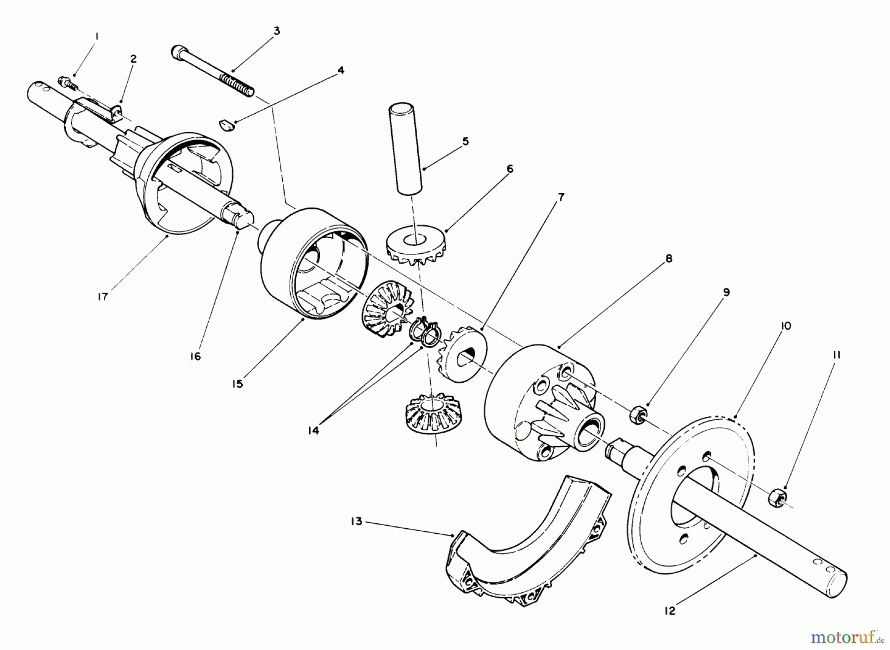 Toro Neu Snow Blowers/Snow Throwers Seite 1 38566 (1132) - Toro 1132 Power Shift Snowthrower, 1990 (0000001-0999999) DIFFERENTIAL KIT MODEL NO. 38038 (OPTIONAL)