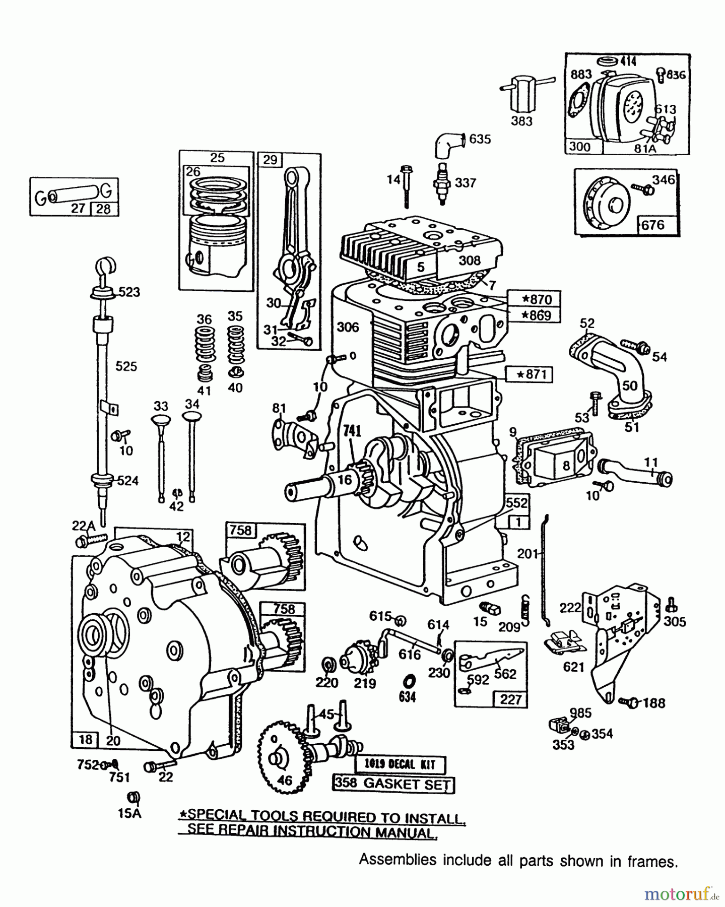 Toro Neu Snow Blowers/Snow Throwers Seite 1 38566 (1132) - Toro 1132 Power Shift Snowthrower, 1990 (0000001-0999999) ENGINE BRIGGS & STRATTON MODEL 252416 TYPE 0756-01 & 0757-01 (MODEL NO. 38580 & 38566) #1