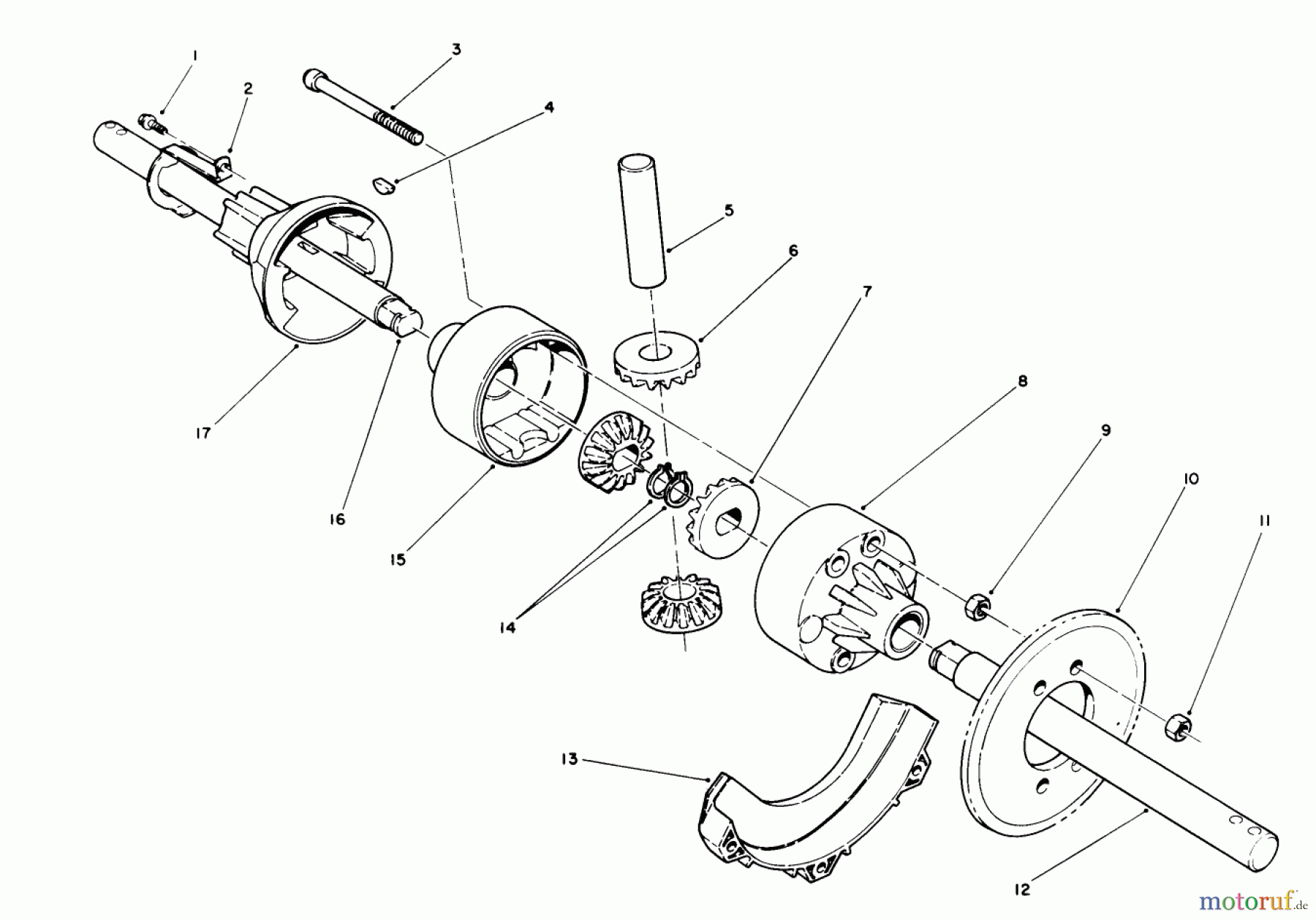 Toro Neu Snow Blowers/Snow Throwers Seite 1 38566 (1132) - Toro 1132 Power Shift Snowthrower, 1991 (1000001-1999999) DIFFERENTIAL KIT MODLE NO. 38038 (OPTIONAL)