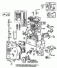 Toro 38566 (1132) - 1132 Power Shift Snowthrower, 1992 (2000001-2999999) Ersatzteile ENGINE BRIGGS & STRATTON MODEL 252416 TYPE 0756-01 & 0757-01 #1