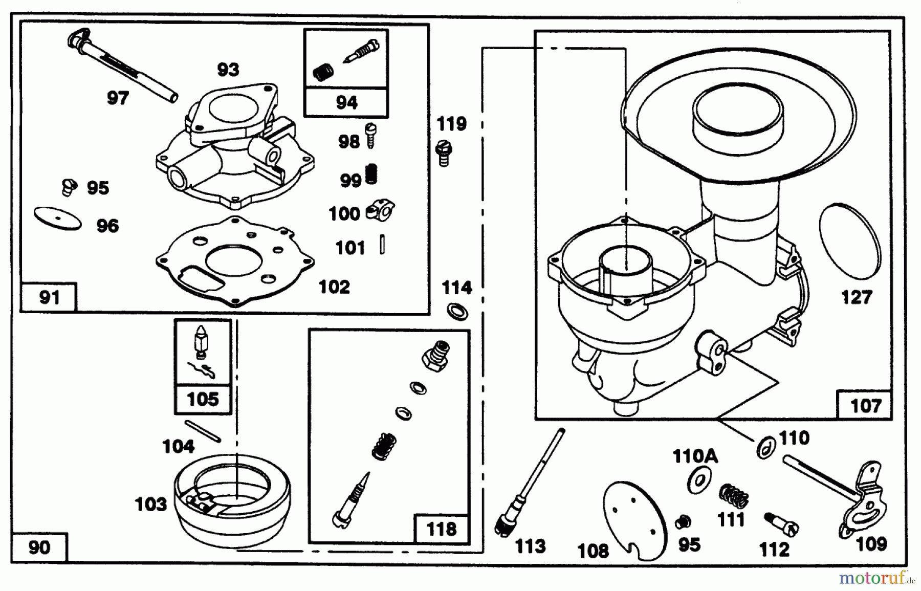 Toro Neu Snow Blowers/Snow Throwers Seite 1 38566 (1132) - Toro 1132 Power Shift Snowthrower, 1994 (49000001-49999999) ENGINE BRIGGS & STRATTON MODELS 252416-0756-01 & 252416-0757-01 #3