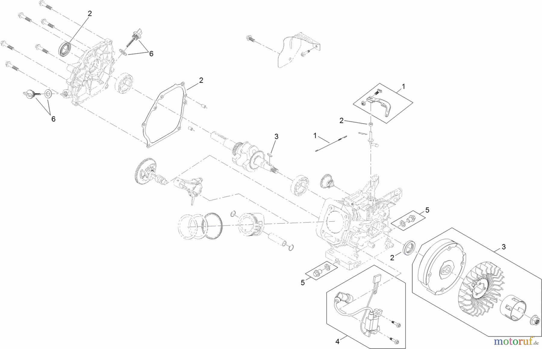Toro Neu Snow Blowers/Snow Throwers Seite 1 38567 (6053 R) - Toro CCR 6053 R Quick Clear Snowthrower, 2013 (SN 313002000-313999999) ENGINE ASSEMBLY NO. 2