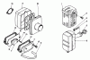 Toro 58435 - 3.5 hp Edger, 1984 (4000001-4999999) Ersatzteile AIR CLEANER & MUFFLER ASSEMBLY