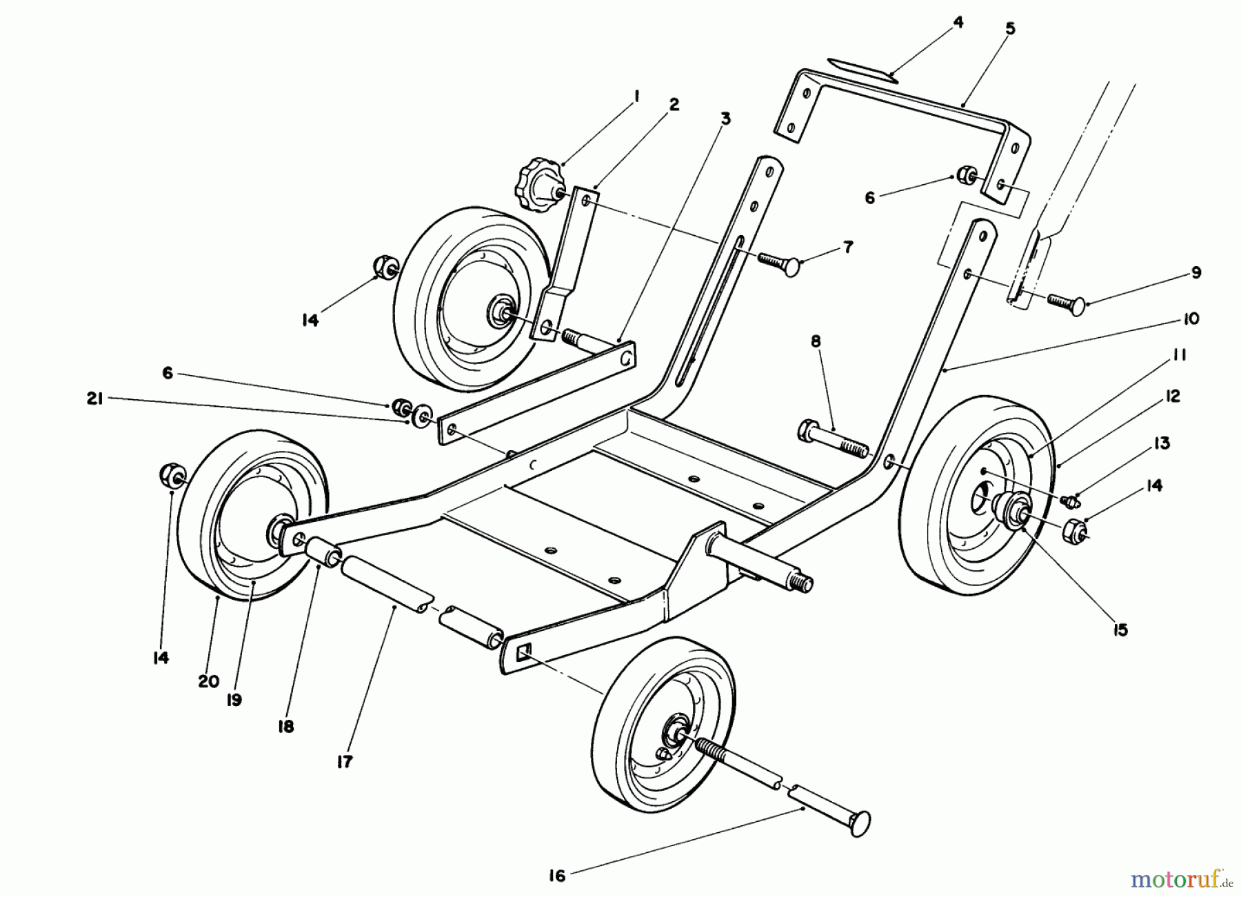 Toro Neu Edgers 58435 - Toro 3.5 hp Edger, 1984 (4000001-4999999) FRAME ASSEMBLY