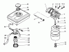 Toro 58435 - 3.5 hp Edger, 1984 (4000001-4999999) Ersatzteile FUEL TANK & CARBURETOR ASSEMBLY