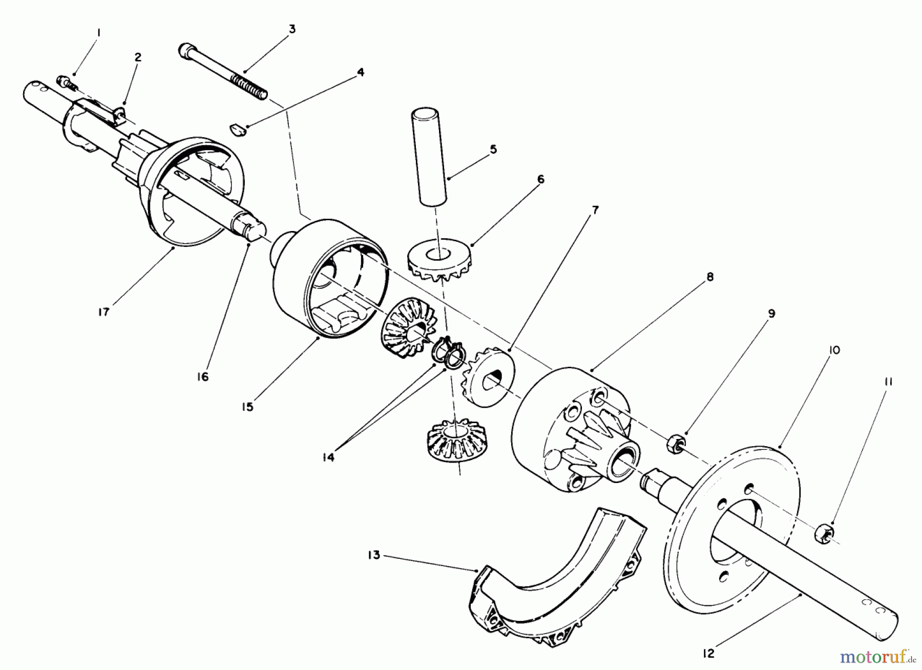 Toro Neu Snow Blowers/Snow Throwers Seite 1 38570 (828) - Toro 828 Power Shift Snowthrower, 1993 (3900001-3999999) DIFFERENTIAL KIT MODEL NO. 38038 (OPTIONAL)