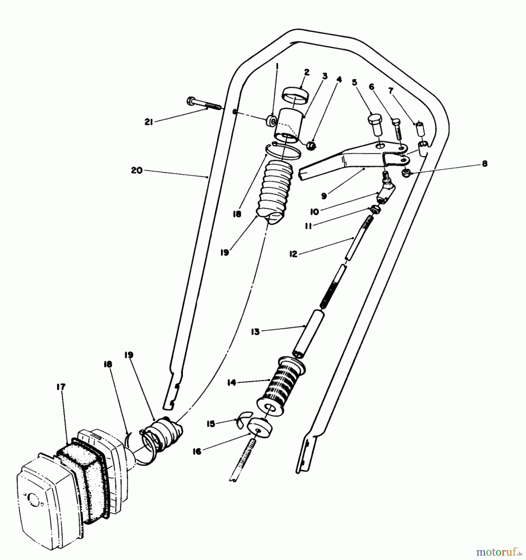 Toro Neu Edgers 58435 - Toro 3.5 hp Edger, 1985 (5000001-5999999) HANDLE ASSEMBLY