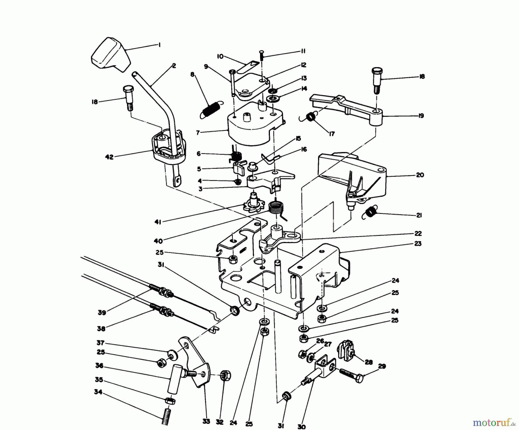 Toro Neu Snow Blowers/Snow Throwers Seite 1 38573 (828) - Toro 828 Power Shift Snowthrower, 1989 (9000001-9999999) TRACTION LINKAGE ASSEMBLY