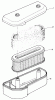 Toro 55-7800 - Replacement Engine, (Kawasaki) Ersatzteile AIR CLEANER ASSEMBLY (KAWASAKI MODEL FB460V TYPE DSO8)