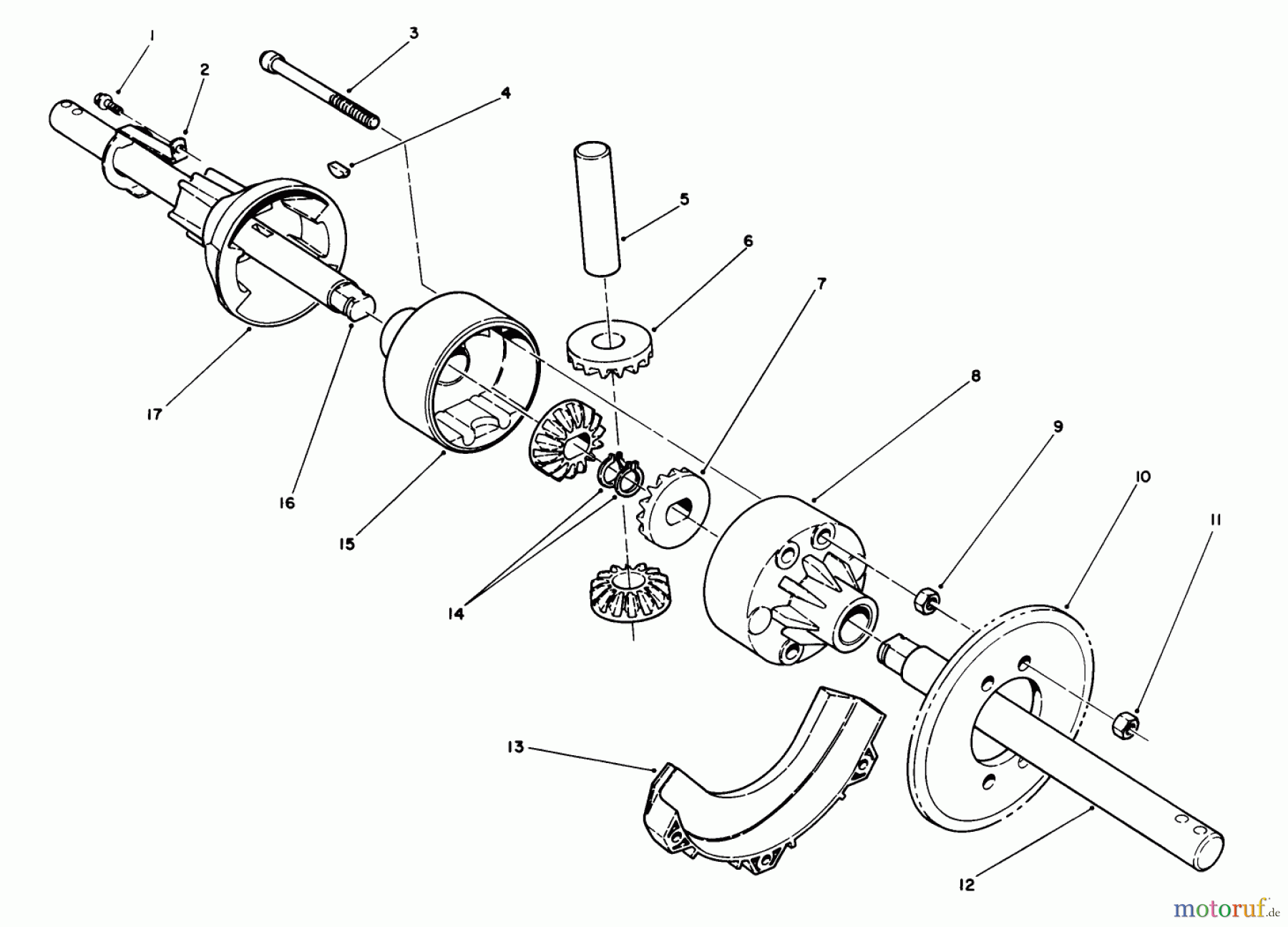 Toro Neu Snow Blowers/Snow Throwers Seite 1 38574 (828) - Toro 828 Power Shift Snowthrower, 1992 (2000001-2999999) DIFFERENTIAL KIT MODEL NO. 38038 (OPTIONAL)