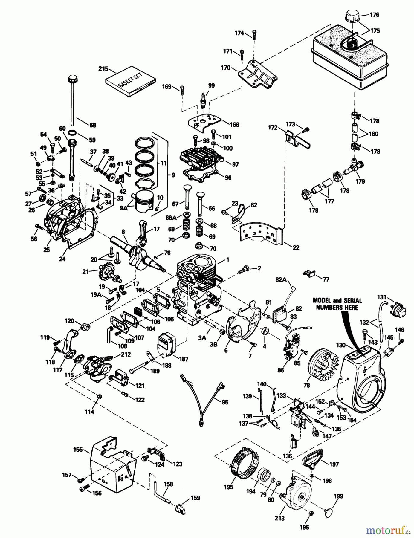 Toro Neu Snow Blowers/Snow Throwers Seite 1 38574 (828) - Toro 828 Power Shift Snowthrower, 1992 (2000001-2999999) ENGINE TECUMSEH MODEL NO. HM80-155386P