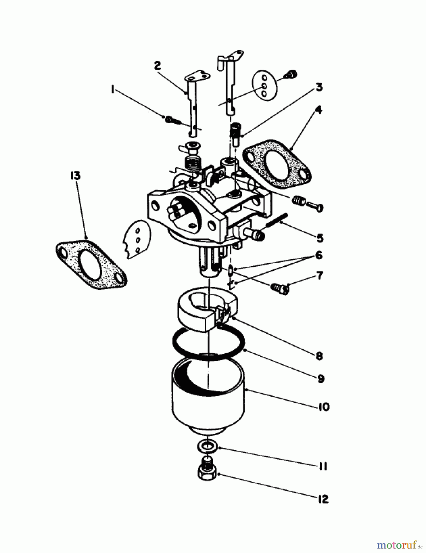 Toro Neu Engines 59250 - Toro Replacement Engine, 2-Cycle (Blade Brake Clutch), 1984 (4000001-4999999) CARBURETOR ASSEMBLY