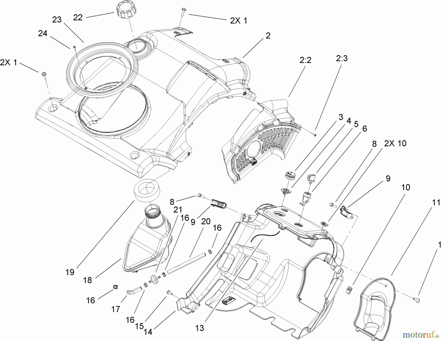 Toro Neu Snow Blowers/Snow Throwers Seite 1 38581 - Toro Power Clear Snowthrower, 2008 (280000001-280999999) SHROUD AND CONTROL ASSEMBLY