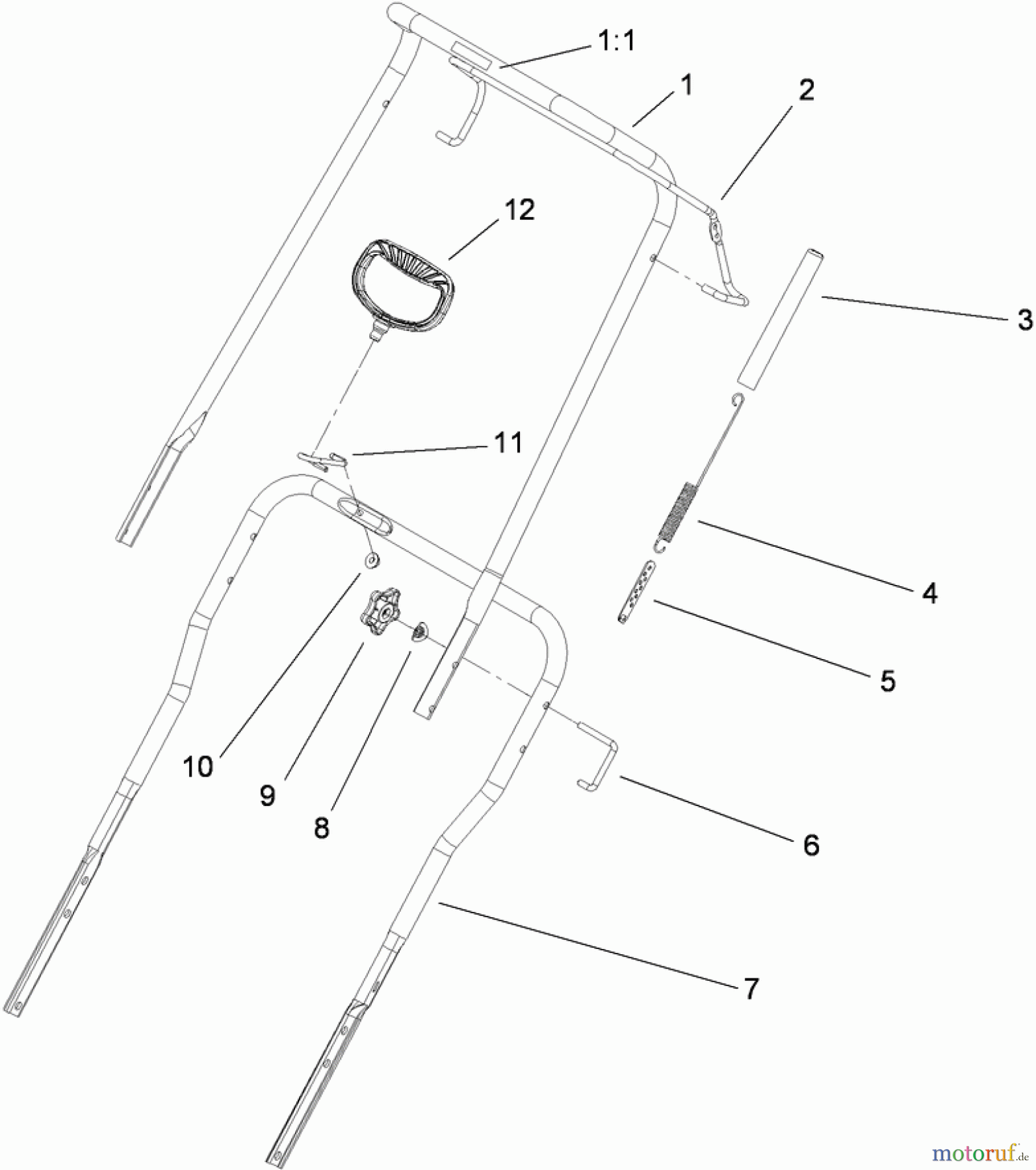 Toro Neu Snow Blowers/Snow Throwers Seite 1 38582 - Toro Power Clear Snowthrower, 2008 (280000001-280999999) HANDLE ASSEMBLY