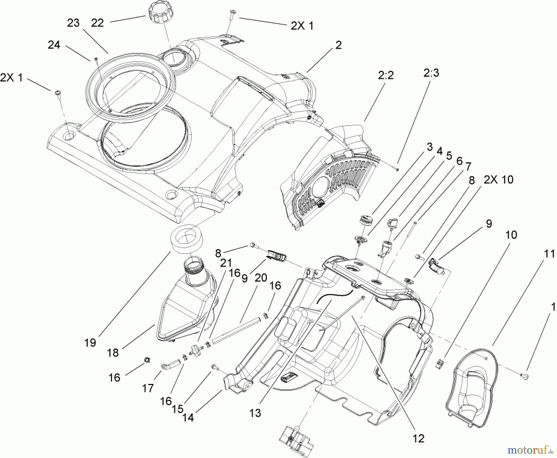 Toro Neu Snow Blowers/Snow Throwers Seite 1 38582 - Toro Power Clear Snowthrower, 2008 (280000001-280999999) SHROUD AND CONTROL PANEL ASSEMBLY