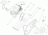Toro 38584 - Power Clear Snowthrower, 2008 (280000001-280999999) Ersatzteile ENGINE, FRAME AND WHEEL ASSEMBLY