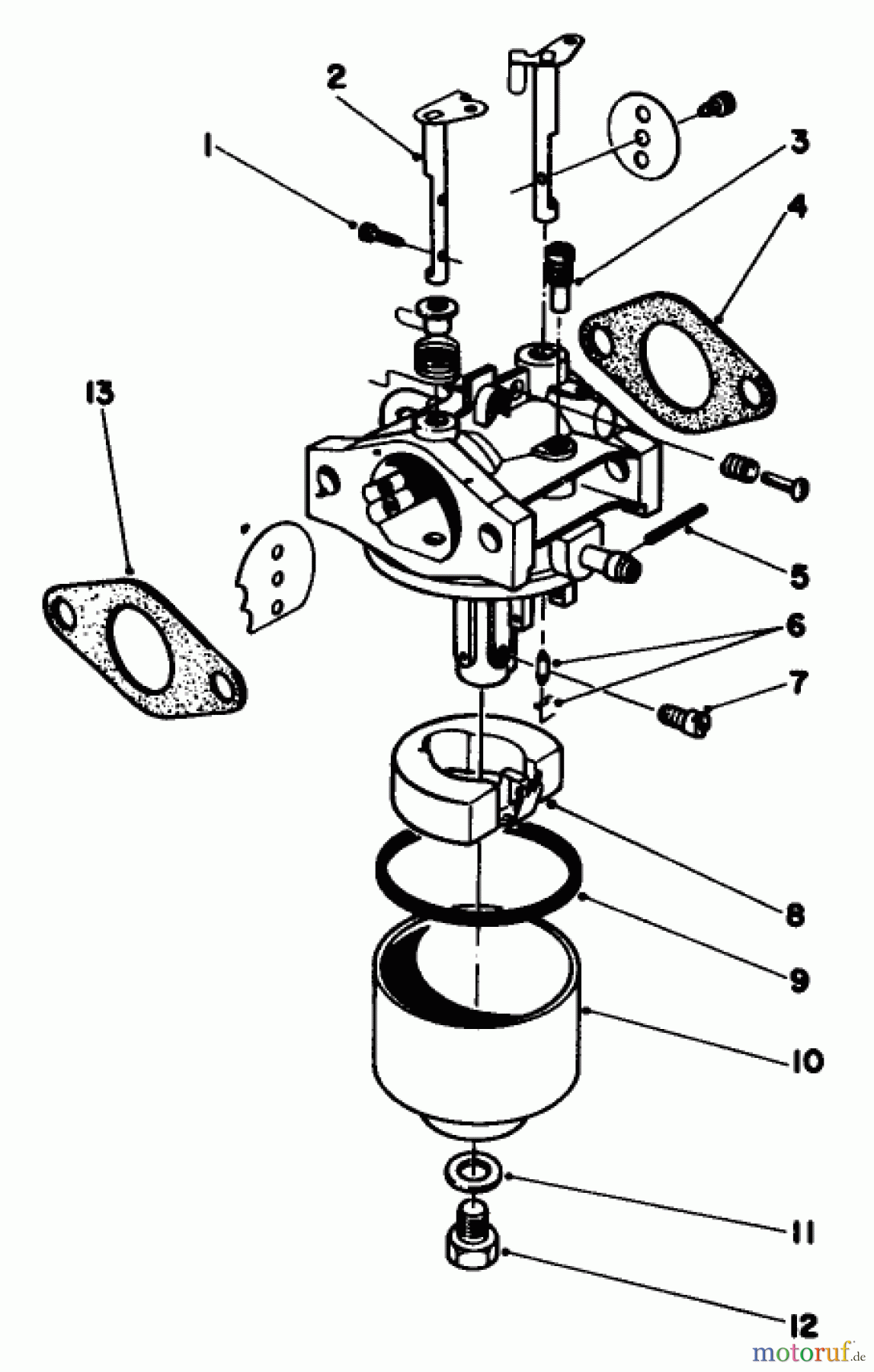 Toro Neu Engines 59260 - Toro Replacement Engine, 2-Cycle, 1985 (500001-599999) CARBURETOR ASSEMBLY
