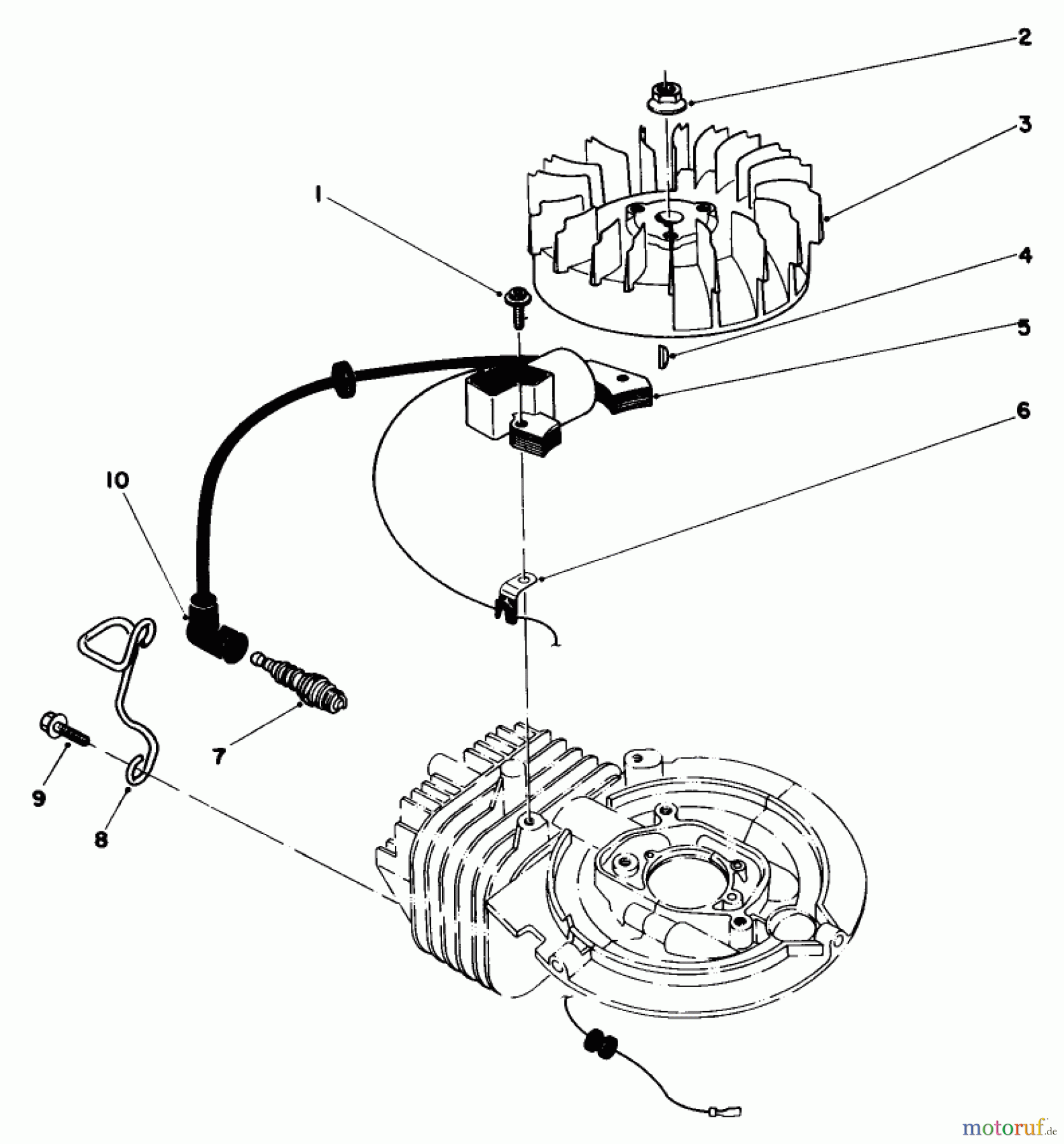 Toro Neu Engines 59260 - Toro Replacement Engine, 2-Cycle, 1984 (400001-499999) FLYWHEEL & MAGNETO ASSEMBLY