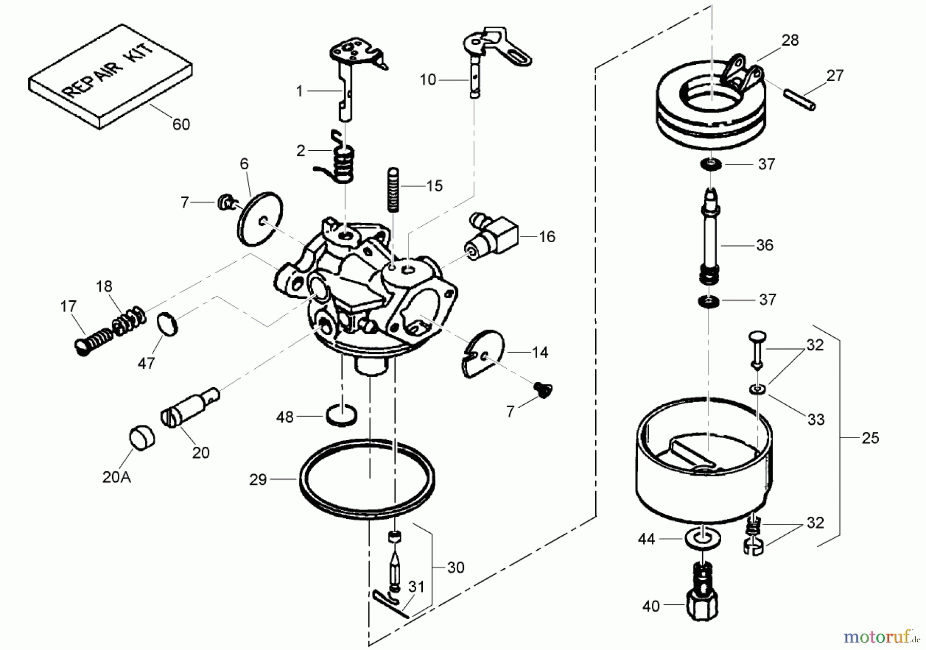 Toro Neu Snow Blowers/Snow Throwers Seite 1 38586 - Toro Power Clear Snowthrower, 2009 (290000001-290999999) CARBURETOR ASSEMBLY NO. 640299B TECUMSEH LH195SP-67530D