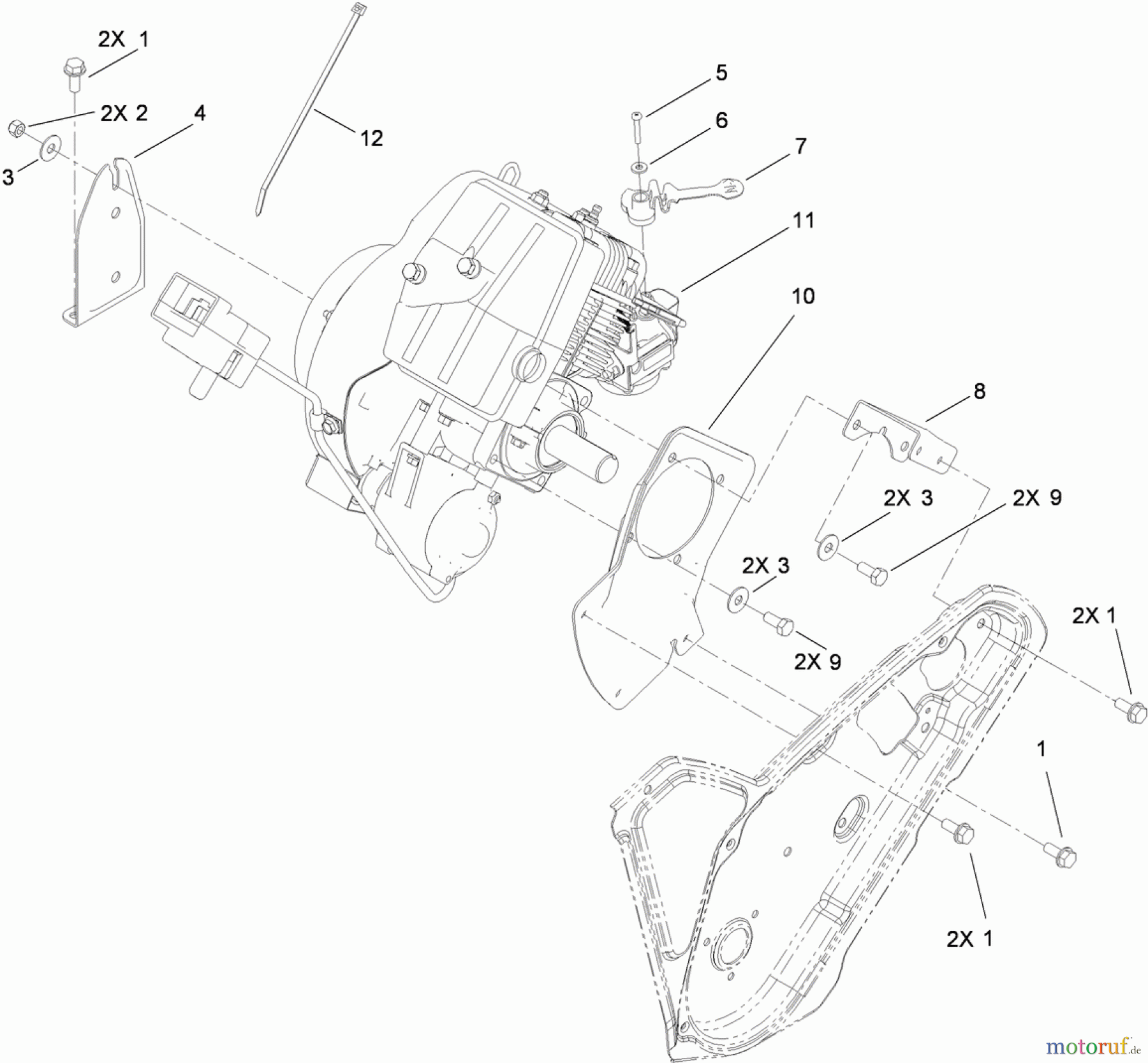 Toro Neu Snow Blowers/Snow Throwers Seite 1 38587 - Toro Power Clear Snowthrower, 2011 (311020001-311999999) ENGINE ASSEMBLY