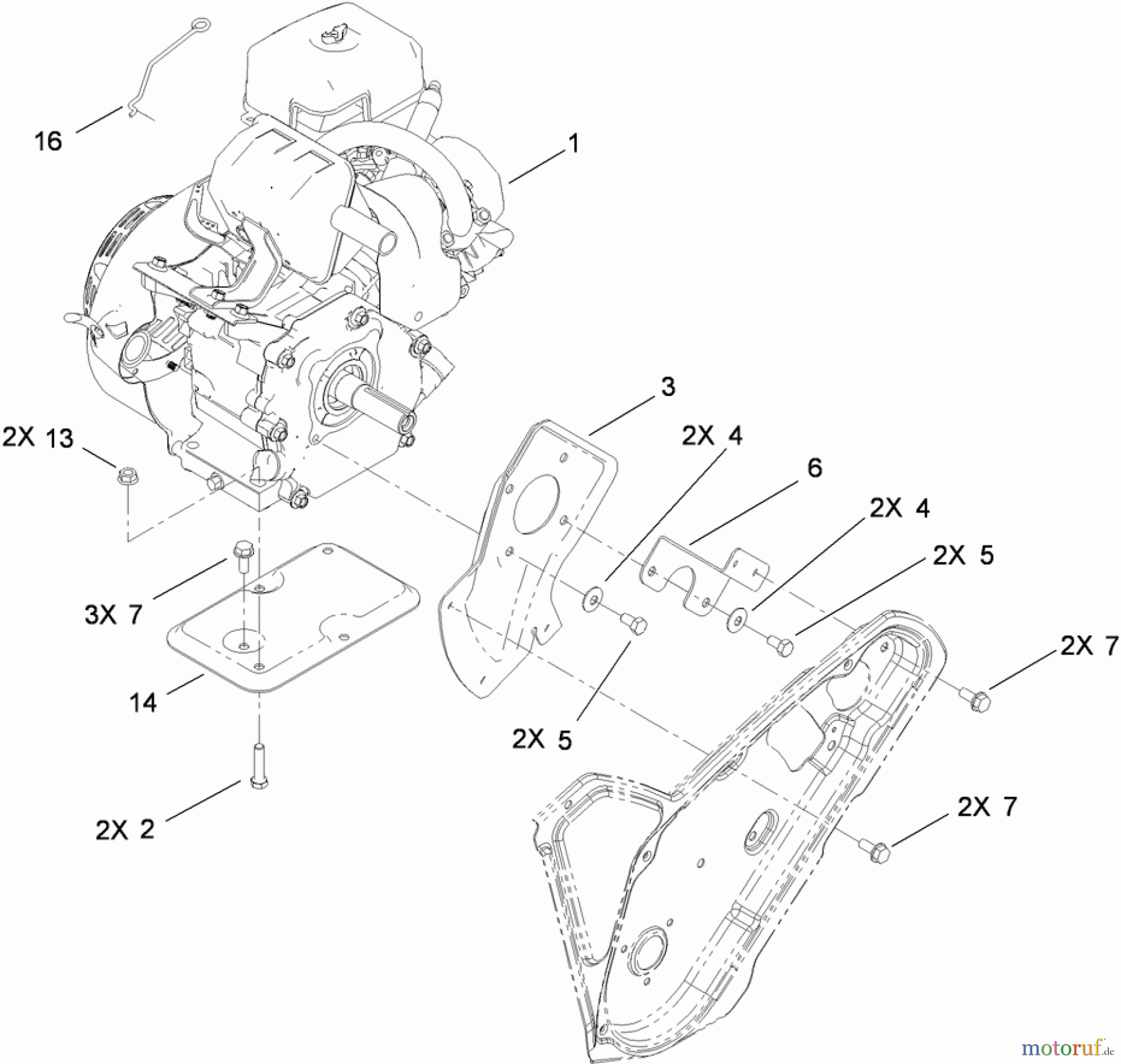 Toro Neu Snow Blowers/Snow Throwers Seite 1 38588 - Toro Power Clear Snowthrower, 2011 (311003577-311999999) ENGINE ASSEMBLY