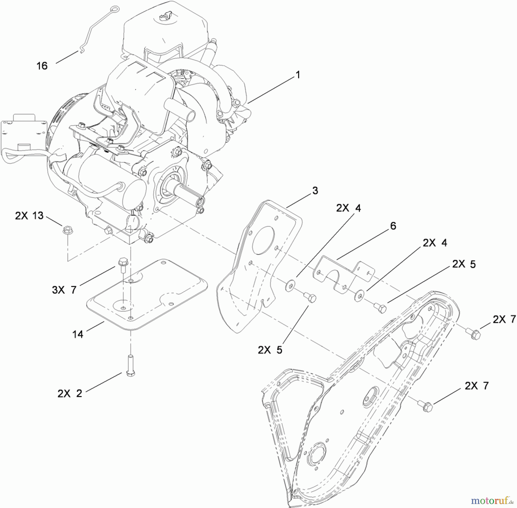 Toro Neu Snow Blowers/Snow Throwers Seite 1 38589 - Toro Power Clear Snowthrower, 2011 (311000001-311999999) ENGINE ASSEMBLY