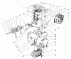 Toro 38591 (1232) - 1232 Power Shift Snowthrower, 1998 (8900001-8999999) Ersatzteile ENGINE, TRANSMISSION DRIVE ASSEMBLY