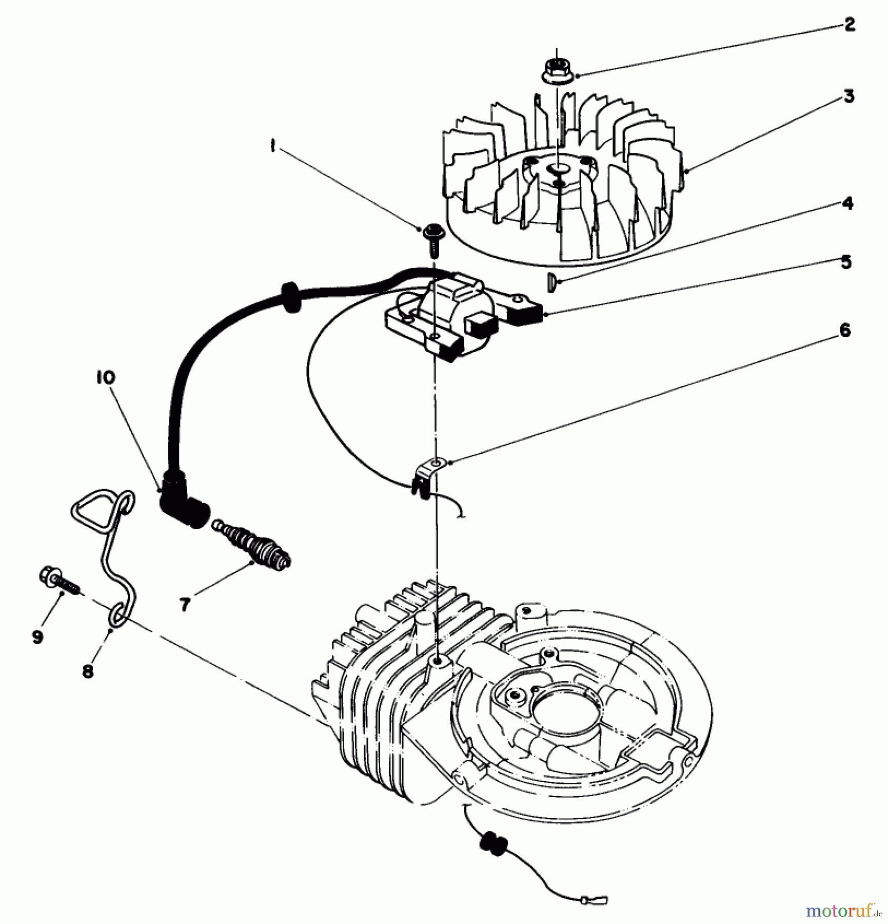 Toro Neu Engines 59260 - Toro Replacement Engine, 2-Cycle, 1986 (6000001-6999999) FLYWHEEL & MAGNETO ASSEMBLY