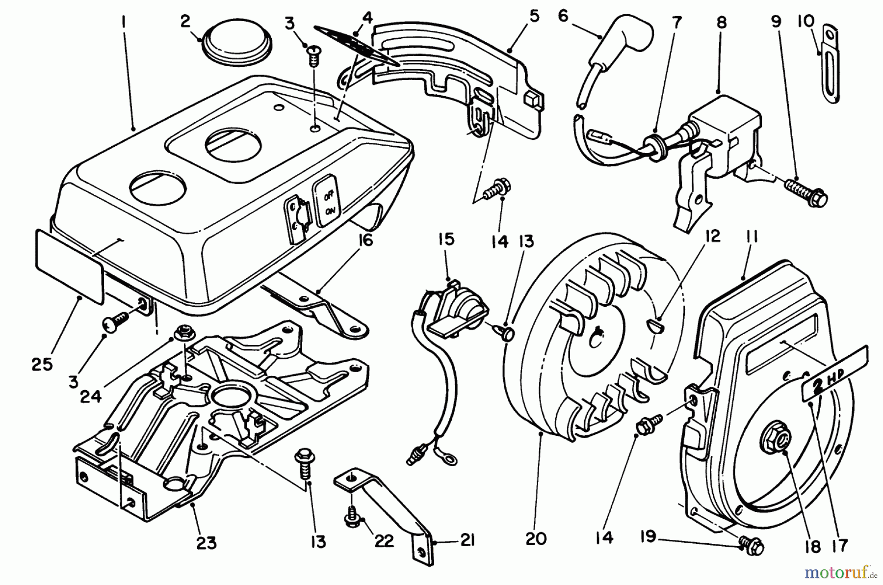 Toro Neu Engines 59265 - Toro Replacement Engine, 4-Cycle, 1984 (4000001-4999999) MAGNETO & COWLING ASSEMBLY