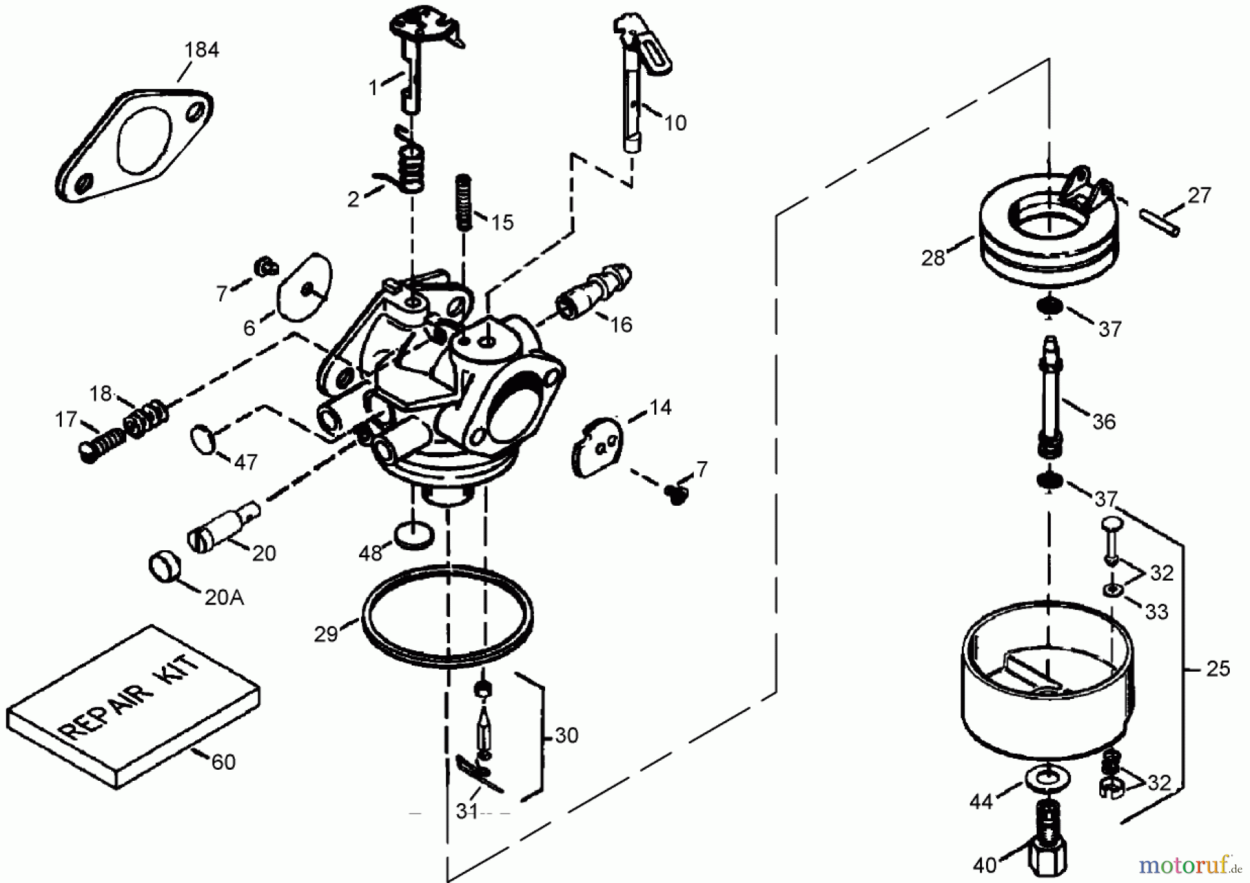 Toro Neu Snow Blowers/Snow Throwers Seite 1 38595 (6000) - Toro Power Max 6000 Snowthrower, 2006 (260000001-260999999) CARBURETOR ASSEMBLY NO. 640349 TECUMSEH LH318SA-156590H