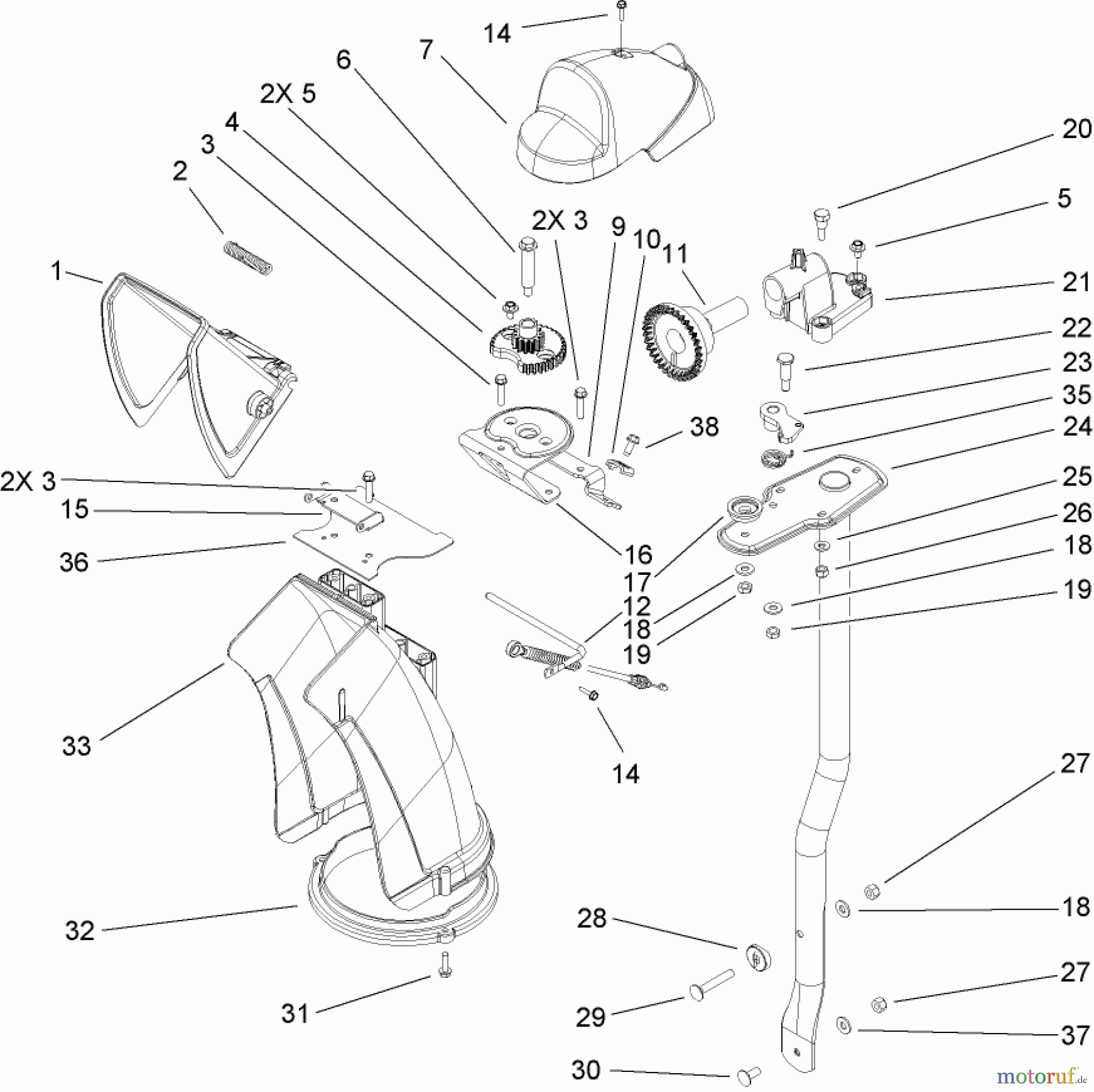 Toro Neu Snow Blowers/Snow Throwers Seite 1 38595 (6000) - Toro Power Max 6000 Snowthrower, 2006 (260000001-260999999) CHUTE ASSEMBLY