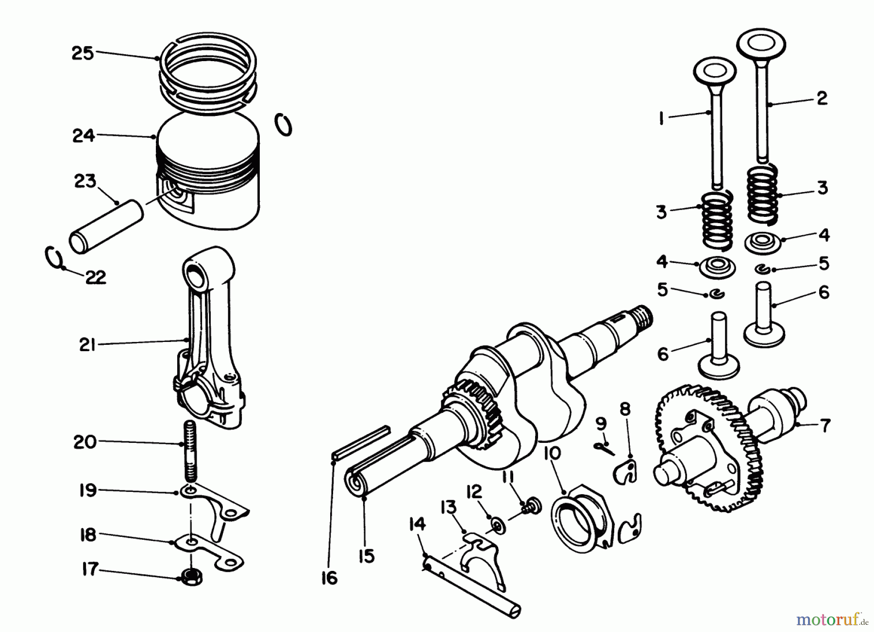 Toro Neu Engines 59270 - Toro Replacement Engine, 4-Cycle, 1984 (4000001-4999999) CRANKSHAFT ASSEMBLY