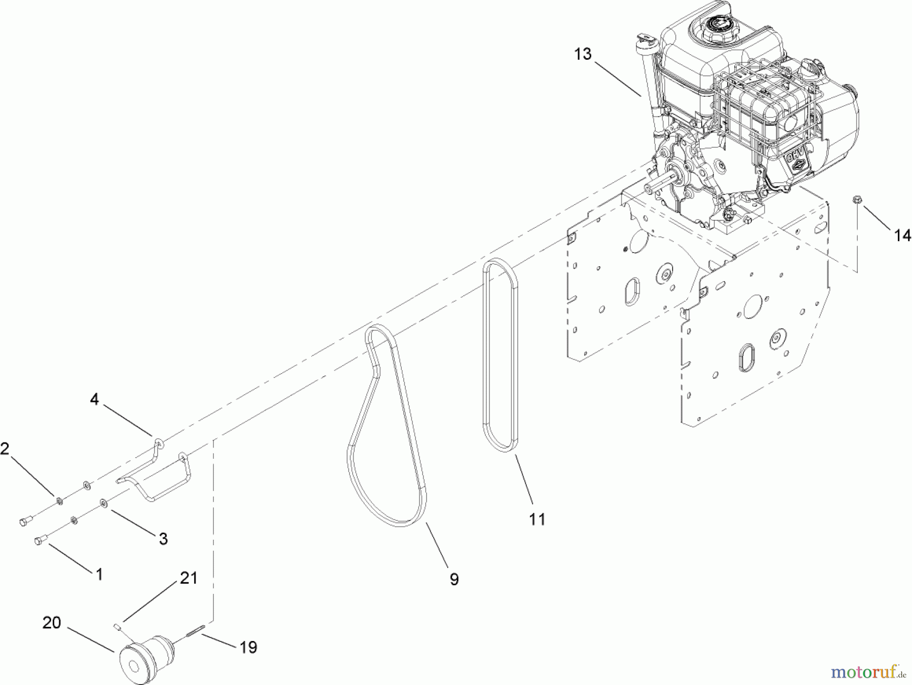Toro Neu Snow Blowers/Snow Throwers Seite 1 38597 (6000) - Toro Power Max 6000 Snowthrower, 2008 (280000001-280999999) ENGINE ASSEMBLY