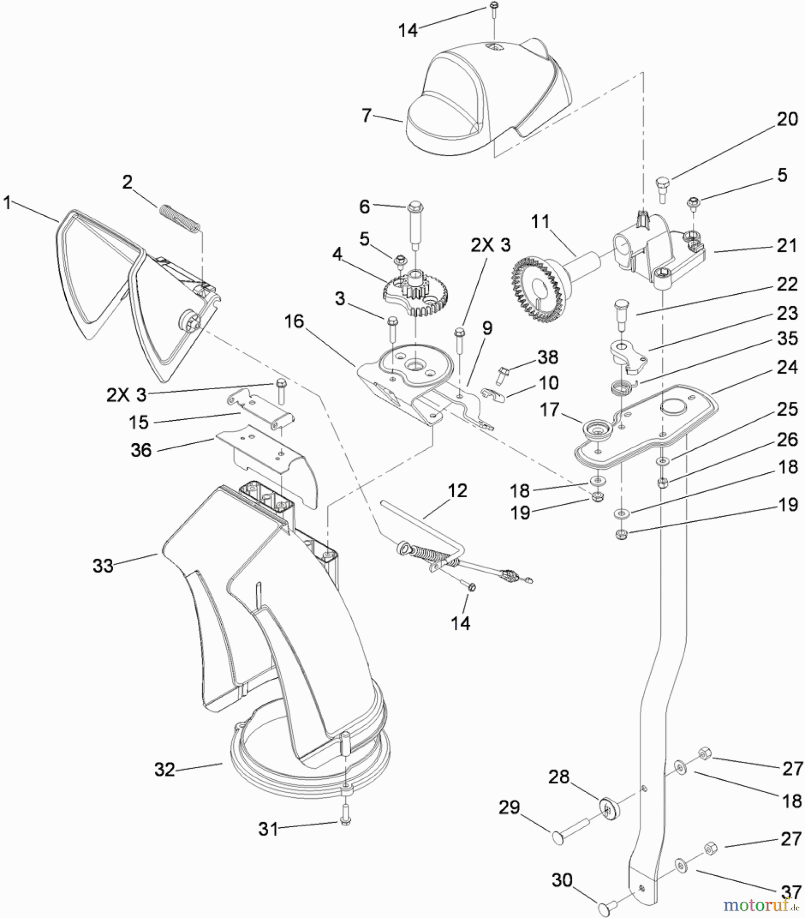 Toro Neu Snow Blowers/Snow Throwers Seite 1 38597 (826 O) - Toro Power Max 826 O Snowthrower, 2012 (312000001-312999999) CHUTE ASSEMBLY