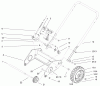 Toro 38602 - Snow Commander Snowthrower, 2001 (210000001-210999999) Ersatzteile LOWER HANDLE ASSEMBLY