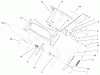 Toro 38602 - Snow Commander Snowthrower, 2001 (210000001-210999999) Ersatzteile UPPER HANDLE ASSEMBLY