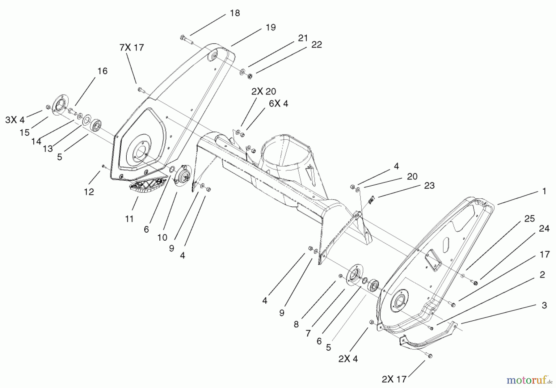 Toro Neu Snow Blowers/Snow Throwers Seite 1 38600 - Toro Snow Commander Snowthrower, 2002 (220000001-220999999) UPPER HOUSING AND SIDE PLATE ASSEMBLY