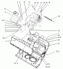 Toro 38600 - Snow Commander Snowthrower, 2004 (240000001-240999999) Ersatzteile ENGINE AND FRAME ASSEMBLY