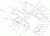 Toro 38600 - Snow Commander Snowthrower, 2004 (240000001-240999999) Ersatzteile UPPER HANDLE ASSEMBLY