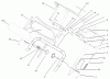 Toro 38602 - Snow Commander Snowthrower, 2004 (240000001-240999999) Ersatzteile UPPER HANDLE ASSEMBLY