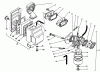 Toro 62005 (T500) - Generator, T500, 1985 (5000001-5999999) Ersatzteile AIR CLEANER & CARBURETOR ASSEMBLY