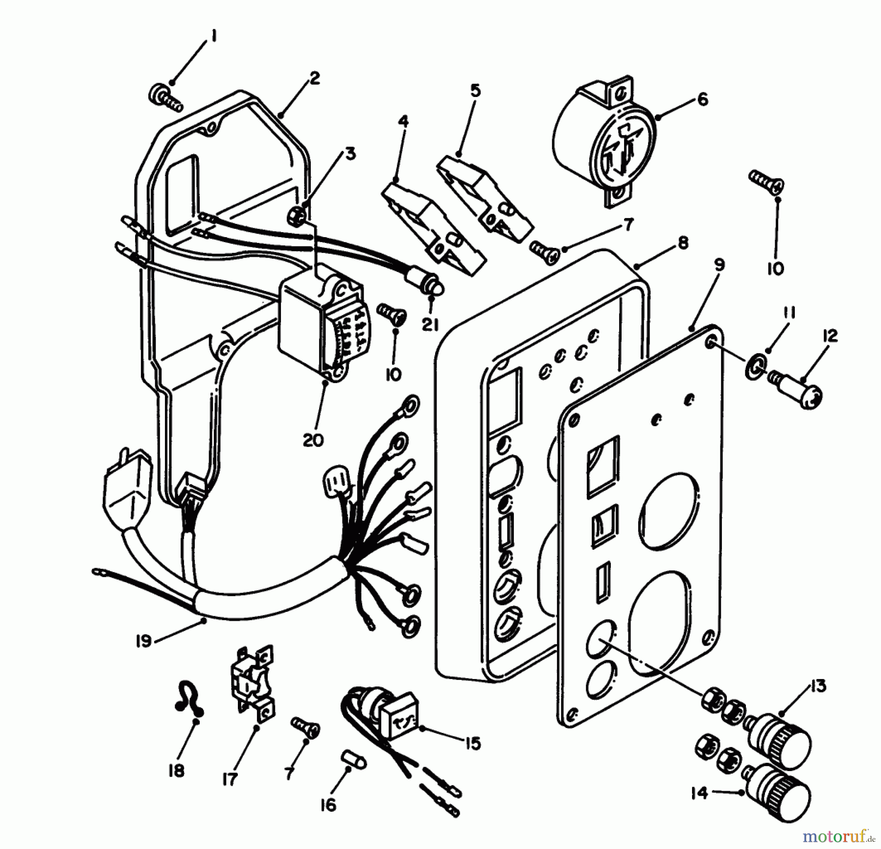  Toro Neu Generators 62005 (T500) - Toro Generator, T500, 1985 (5000001-5999999) CONTROL PANEL ASSEMBLY