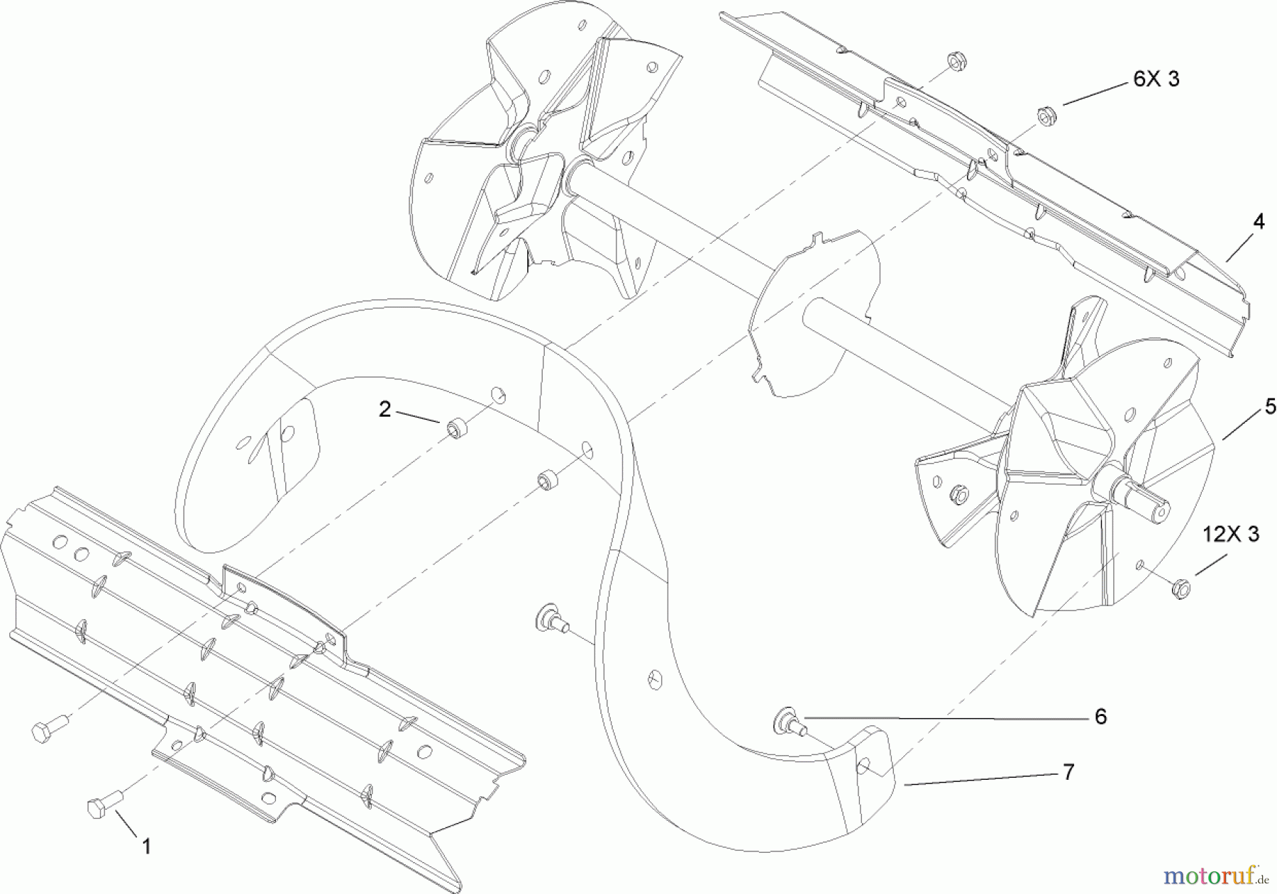  Toro Neu Snow Blowers/Snow Throwers Seite 2 38602 - Toro Snow Commander Snowthrower, 2008 (280000001-280999999) IMPELLER ASSEMBLY